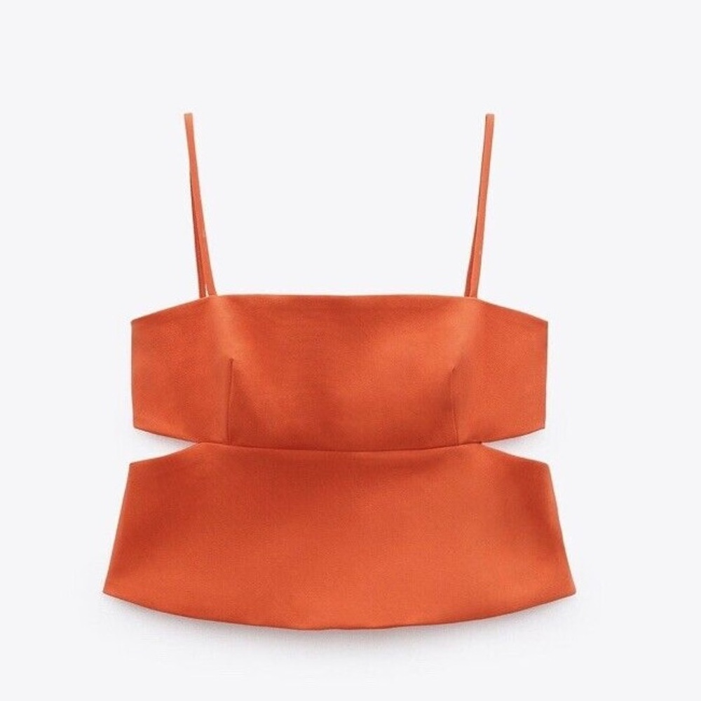 Zara Bright Orange Camisole - Picture 3 of 10